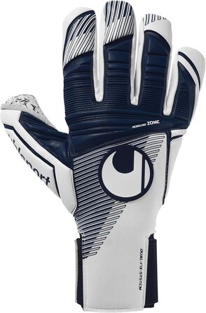 Воротарські рукавички Uhlsport Supergrip+ HN для дітей та дорослих, розмір 7, білі/синьо-сині