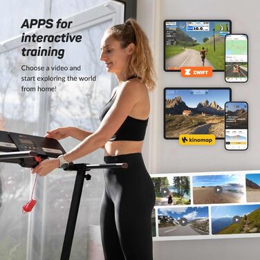 FITFIU MC-100 Складне бігове полотно: 2 нахили, Bluetooth, 12 програм, KINOMAP, до 120 кг, для дому/офісу