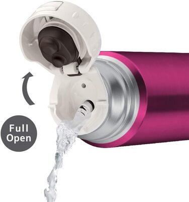 Термос-пляшка Thermos FFM-351 з нержавіючої сталі, 350 мл, вузька, бордова