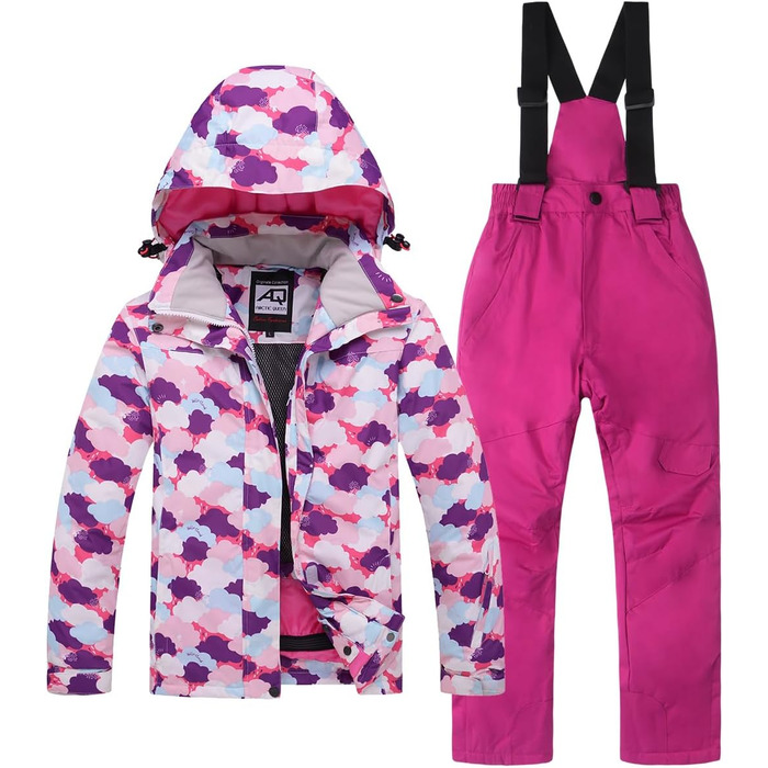 Дитячий зимовий костюм для сноуборду та лиж, водонепроникний, рожевий, 12-13 років