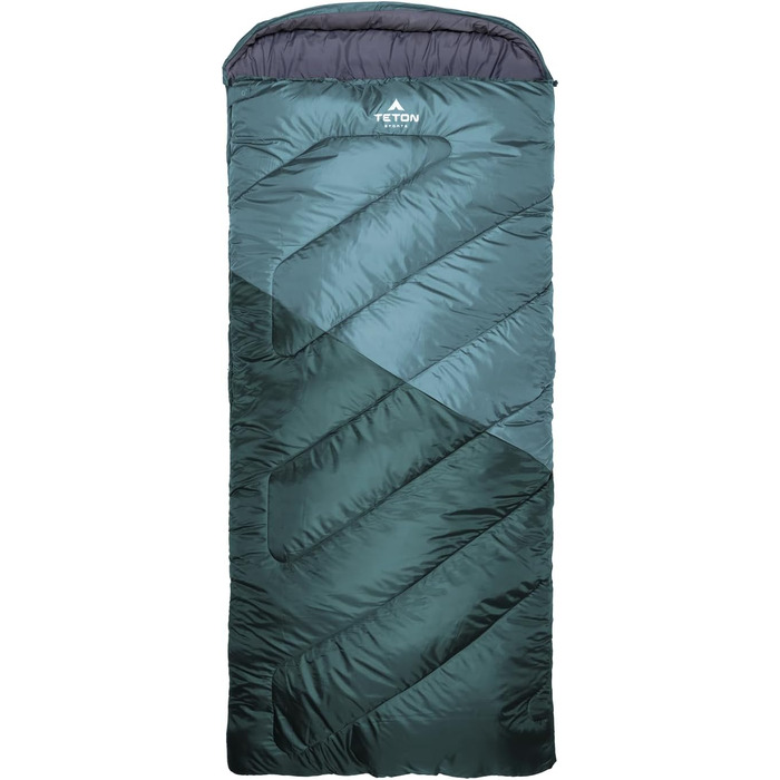 Сплячий мішок Teton Sports Degree C Flannel Lined Left Zip 18 Degree C Flanell gefütterter linker Reißverschluss Schlafsack – Blue XXL / 0F Degree / Right Zip lagoon