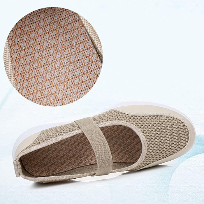 Зручні ортопедичні кросівки для діабетиків, жіночі, для літніх людей, сітка, дихаючі, легкі, для набряклих ніг, пов'язка, для активного відпочинку, фітнесу, повсякденного носіння (Хакі, 36)