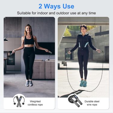 Скакалка з лічильником Flintronic, скакалка для фітнесу, швидка скакалка, регульована скакалка з антиковзними ручками для інтервальних тренувань, HIIT, сіра та чорна