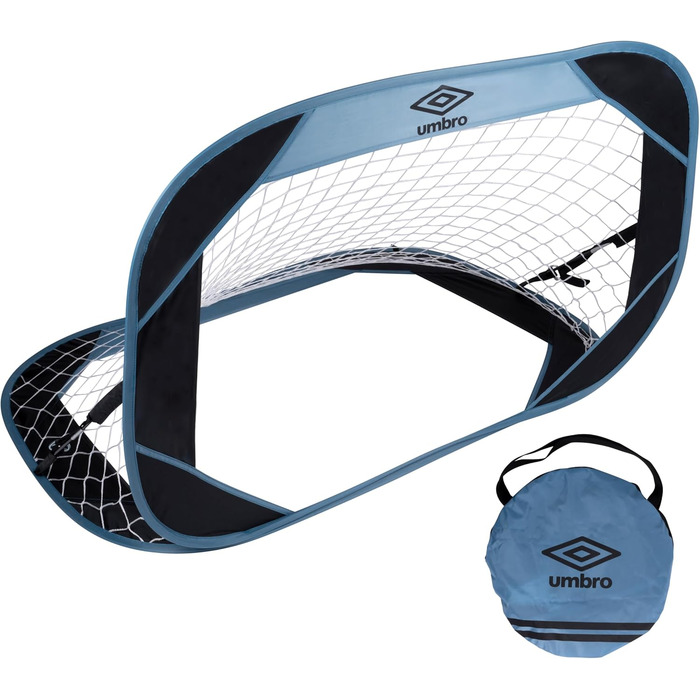 Футбольні ворота Umbro 110x78x78 см з сумкою, пластикові, для дітей і дорослих, для саду, дому та вулиці, чорні