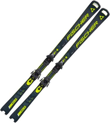 Гірські лижі Fischer RC4 WC SC MT з кріпленнями RC4 Z12 PR 23/24, чорні-жовті, 170 см, для жінок та чоловіків, карвінгові