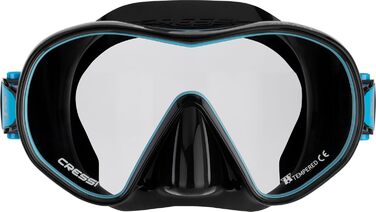 Маска та трубка Cressi x Steve Aoki HiroQuest Limited Edition - F-Dual, Supernova Dry, чорний/бірюзовий, Spectra лінзи