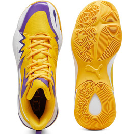 Кросівки баскетбольні чоловічі PUMA Genetics, 44.5 EU, жовтого та білого кольорів