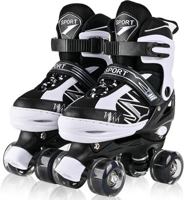 Роликові ковзани для дітей LOKJIJI: регульовані, фіолетові та білі, для початківців