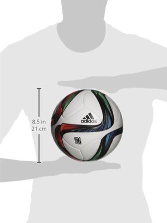 Офіційний футбольний м'яч adidas Conext 15, розмір 5, білий/чорний/зелений/червоний/синій, преміум-якість