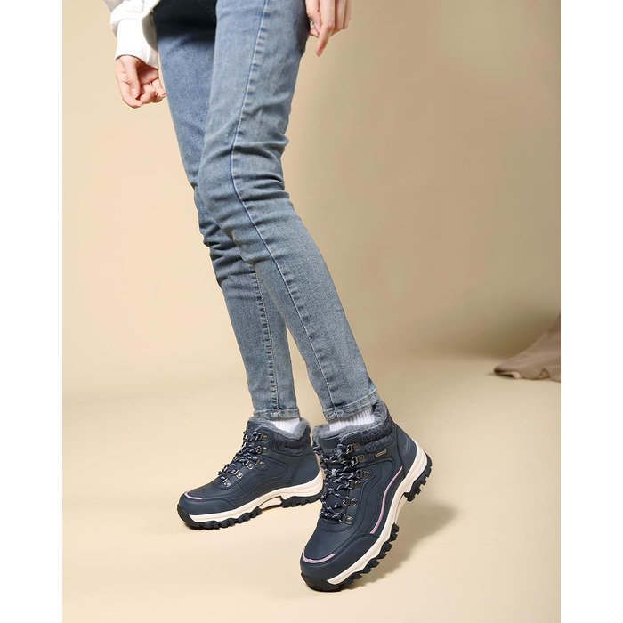 Жіночі зимові черевики: теплі трекінгові черевики для снігу, розмір 36-41 (синій, 38 EU)