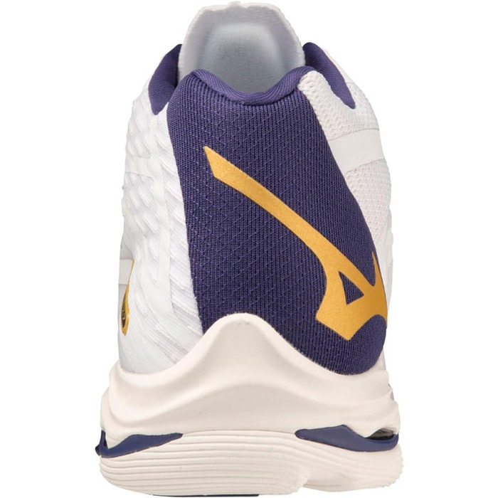 Волейбольне взуття Mizuno Wave Lightning Z7 Mid - Біло-блакитне, висока видимість, розмір 38.5 EU
