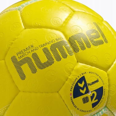 Гандбольний м'яч Hummel Premier HB, жовто-біло-синій, розмір 3