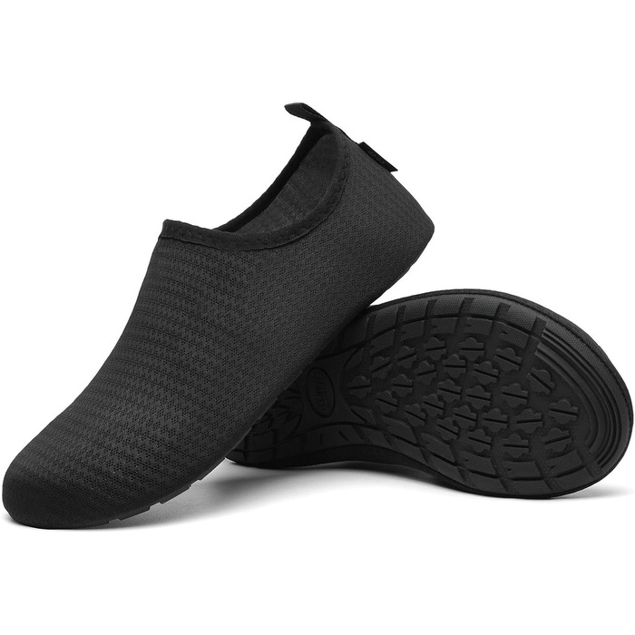 Чоботи для плавання Saguaro: чоловічі та жіночі, легкі, з неопрену, для пляжу, серфінгу, басейну, розмір EU 36-47 (Vanta Schwarz, 46/47 EU)