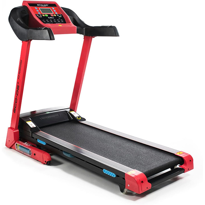 Біговий тренажер ECODE® складаний з DSA Double Shock Absorber, нахилом, Bluetooth та LCD-дисплеєм. 12 програм, опціональний масажер