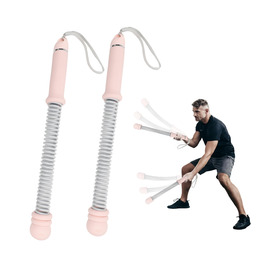 Бійцівське канат Ropeless для фітнесу, регульований, портативний, для дому, для тренувань всього тіла та спалювання жиру, 2 шт (Рожевий)