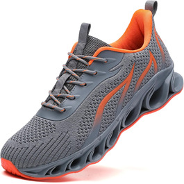 Чоловічі кросівки Wanhee для спорту та бігу, сірі та помаранчеві, 44 EU