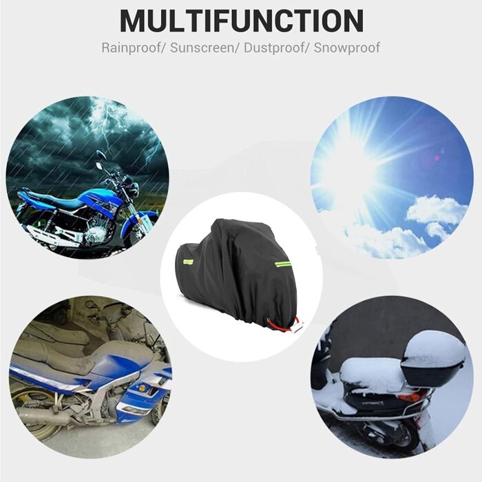 Водонепроникний чохол для мотоцикла та скутера XXXL, захисна накривна тканина 420D Oxford для вулиці, 265x105x133 см