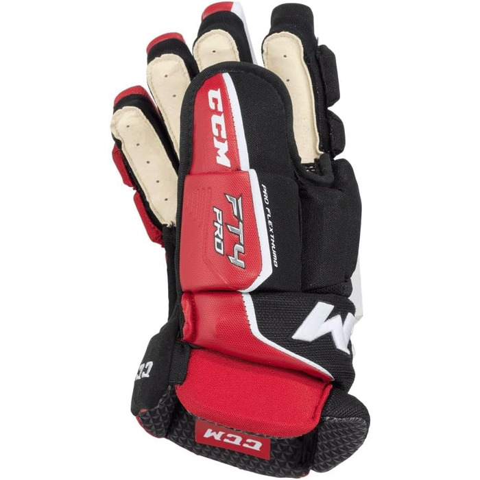 Хокейні рукавички CCM Jetspeed FT4 Pro Junior, чорні/червоні/білі, 12 дюймів