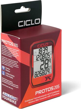 Бездротовий велокомп'ютер CICLO PROTOS 205 з 5 автоматичними функціями