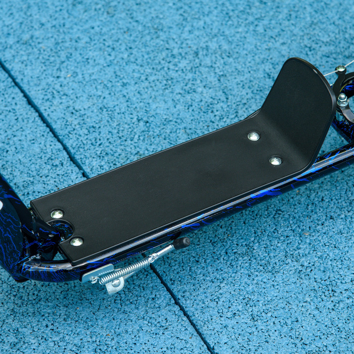 Дитячий самокат, регульована висота керма, з гальмом, підставкою, 2 колеса, сталевий, блакитний