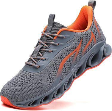 Чоловічі кросівки Wanhee для спорту та бігу, сірі та помаранчеві, 44 EU