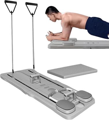 Планк-тренажер для преса і віджимань, фітнес-тренажер для дому, Pilates Reformer, зміцнення сідничних і спинних м'язів, балансування