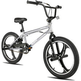Дитячий BMX велосипед Hiland 20 дюймів, 3/5/мультиспиці, для хлопчиків і дівчат від 7 до 10 років, 360° ротор, 4 пеги, сингл-спід, фрістайл