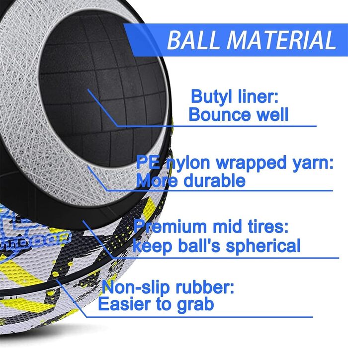 Баскетбольний м'яч Arena Training: Розміри 3, 5, 7 - для юніорів, дорослих, вулиці та залу