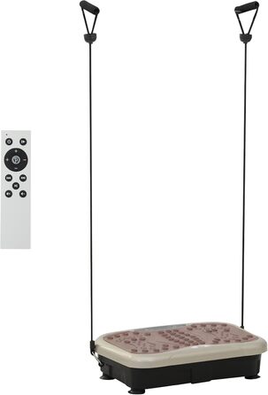 Платформа вібраційна HOMCOM з LED-дисплеєм, USB-динаміком та тренувальні стрічки - для фітнесу та тренувань