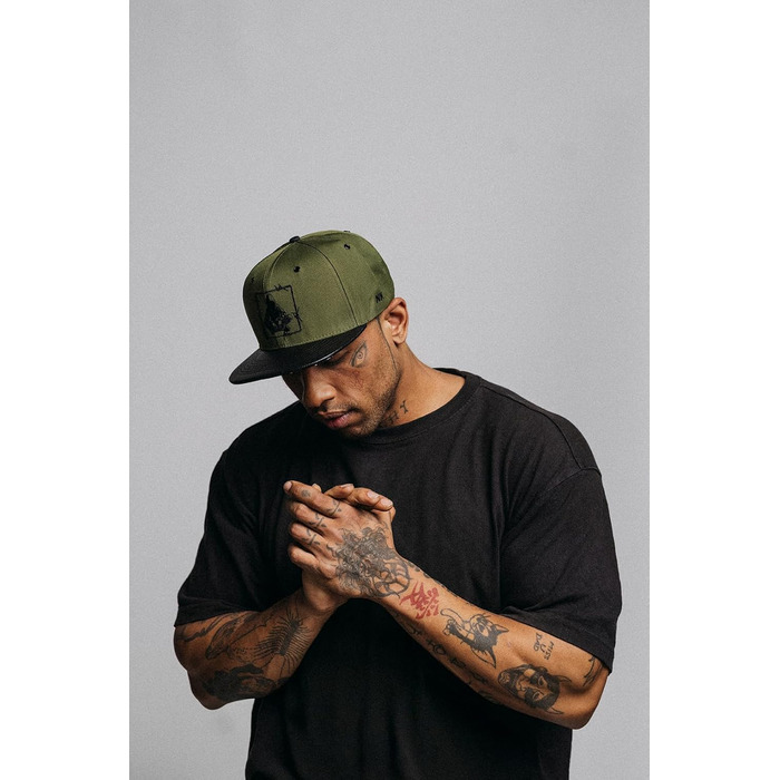 Кепка-снэпбек Nebelkind Unisex з принтом «Колючий дріт», регульований розмір, стиль стрітвір, оливковий колір