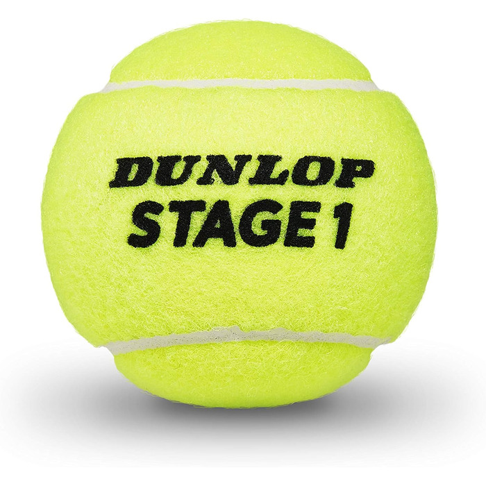 Тенісний м'яч Dunlop Stage 1 Green - для дітей та початківців, велике поле, 60 м'ячів