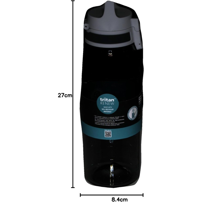 Пляшка для води Sigg Tritan Total Color ONE 600 мл/1 л: для газованих напоїв, легка, герметична, BPA-free, миється в посудомийній машині