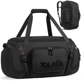 Спортивна сумка-рюкзак Tolaccea 40L з відділеннями для взуття, мокрого одягу та ноутбука 15.6