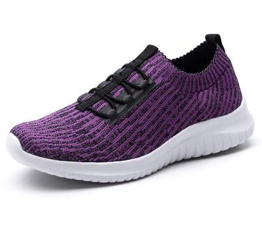 Кросівки жіночі TIOSEBON slip-on, фіолетові, легкі, дихаючі, для спорту та прогулянок, розмір 44 EU