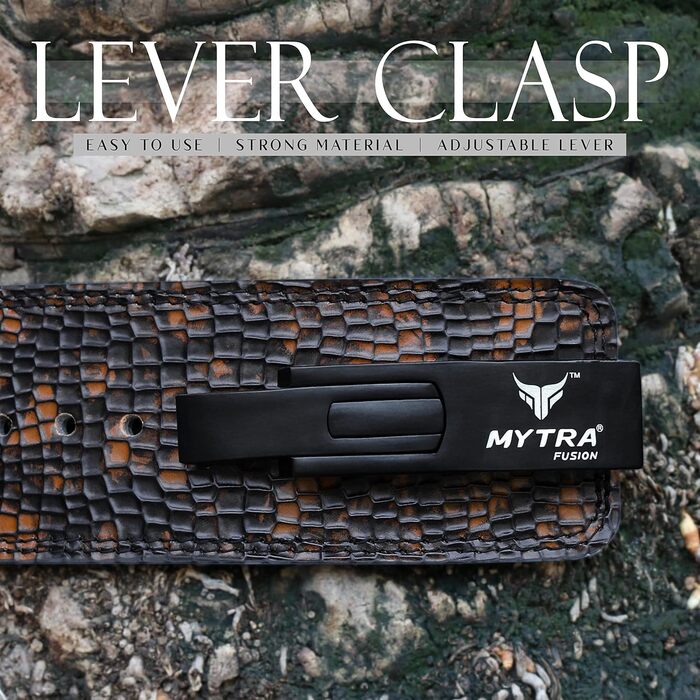 Пояс для важкої атлетики Mytra Fusion з натуральної шкіри з важільною застібкою для чоловіків і жінок, фітнес-пояс для тренажерного залу
