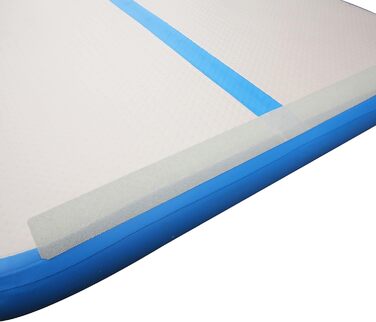 Гімнастичний надувний мат Air Track (300 x 100 x 10 см) блакитно-сірий, з електричною помпою