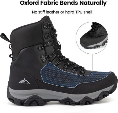 Чоловічі зимові черевики CC-Los водонепроникні | Зимові черевики для ходьби та снігу | Розміри 40-48 | Чорний, сірий