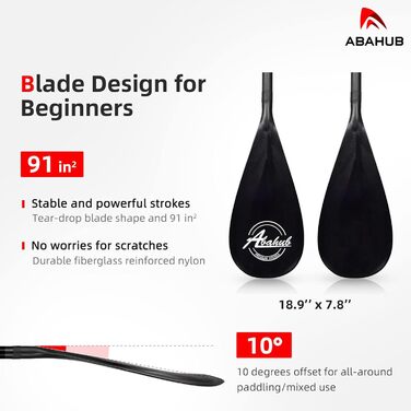 SUP весло Abahub 3-секційне карбонове з чохлом, телескопічне 170-218 см, карбоновий держак, пластикове лезо, чорне/сіре/синє/помаранчеве/червоне/жовте, для SUP-дошки та серфборду