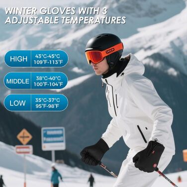 Електричні гріючі рукавички з підігрівом USB для чоловіків та жінок, сенсорні, для альпінізму, походів, велоспорту, кемпінгу