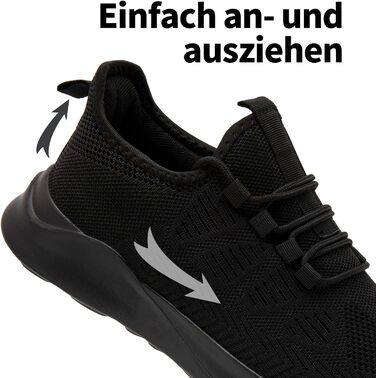 Чоловічі кросівки для бігу та занять спортом: спортивні, зручні, дихаючі, 43 EU, чорний колір