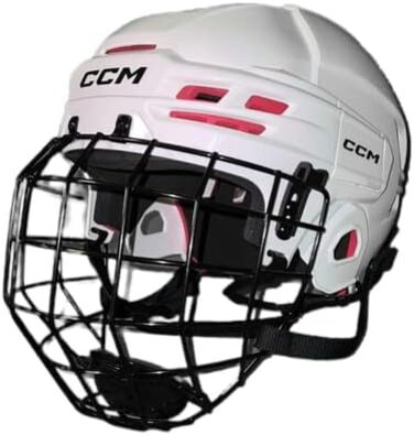 Хокейний шолом CCM Tacks 70 Combo для дорослих, білий
