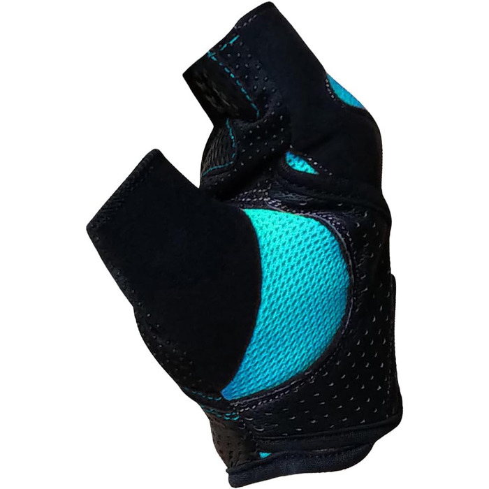 Рукавички для важкої атлетики Meiter Fit Grip для жінок (Чорний / Турквіс, L)