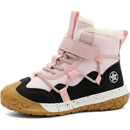 Водонепроникні зимові черевики для дітей: зимові чоботи для дівчаток та хлопчиків, утеплені, для активного відпочинку, неслизькі, снігові черевики, 31 EU, рожеві