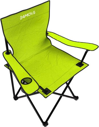 Складний стілець 24MOVE® для риболовлі, кемпінгу та відпочинку на природі - рибальський стілець, туристичний стілець, садова меблі, зелений