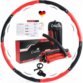 Hula Hoop для схуднення 1.2 кг, фітнес обруч Hullahub для дорослих, масажний ефект, сумка, план тренувань та рулетка