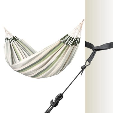 Гамак LA SIESTA® Brisa - класичний, ручної роботи з Колумбії, 160 см, для дому та вулиці (Cedro, Kingsize, кріплення до дерева/стовпа)