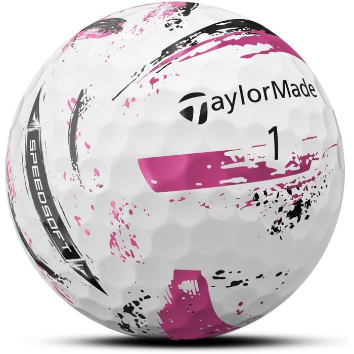 М'яч для гольфу TaylorMade TM24 SpeedSoft Ink біло-рожевий