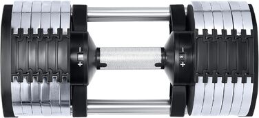 Регульована гантель - гантель з підставкою, компактна гантель для жінок та чоловіків, тренування та фітнес вдома, 6 рівнів ваги 2-24 кг