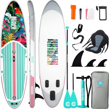 Надувне SUP-борд Flamingo Fiesta з сидінням та аксесуарами, 320 см, для 2 осіб, 200 кг, для будь-якого рівня підготовки