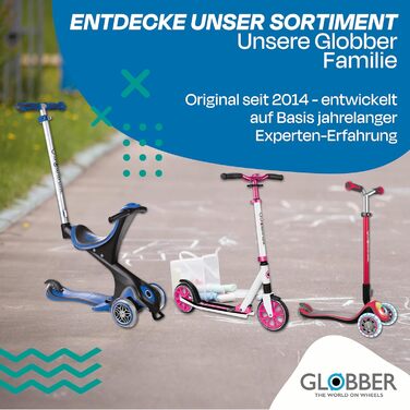 Дитячий самокат GLOBBER Primo Foldable Plus Lights, 3-колісний, з LED колесами, регульована висота, для дітей від 3 років